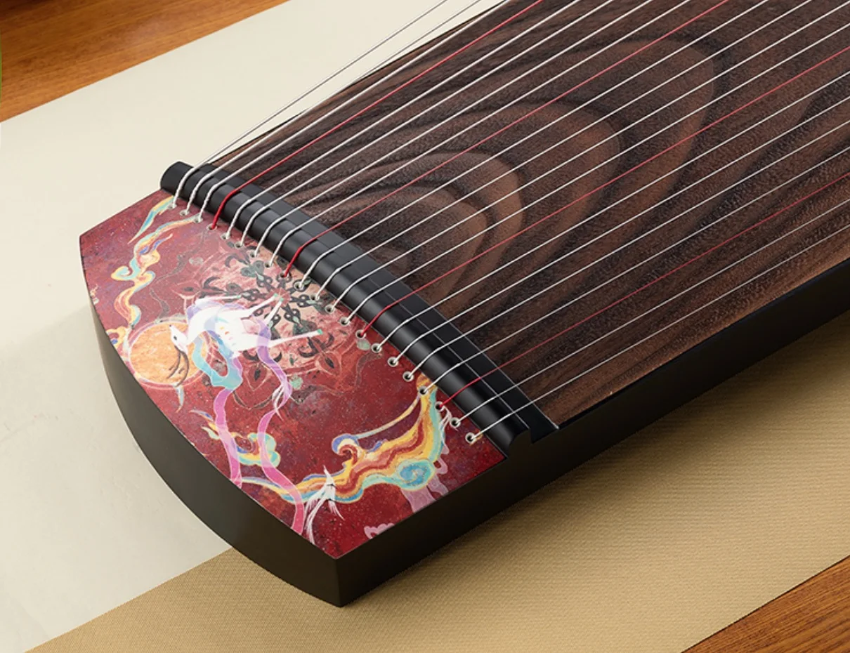 Guzheng 125Cm Professionele Uitvoering Herten Schilderij Chinese Snaarinstrument