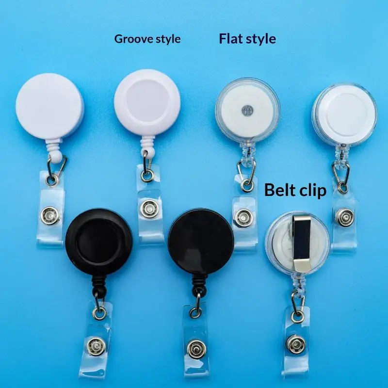 Retractable Badge Reels With Heavy Duty Belt Clip Smooth Retraction For Nurses Office Staff Students Use