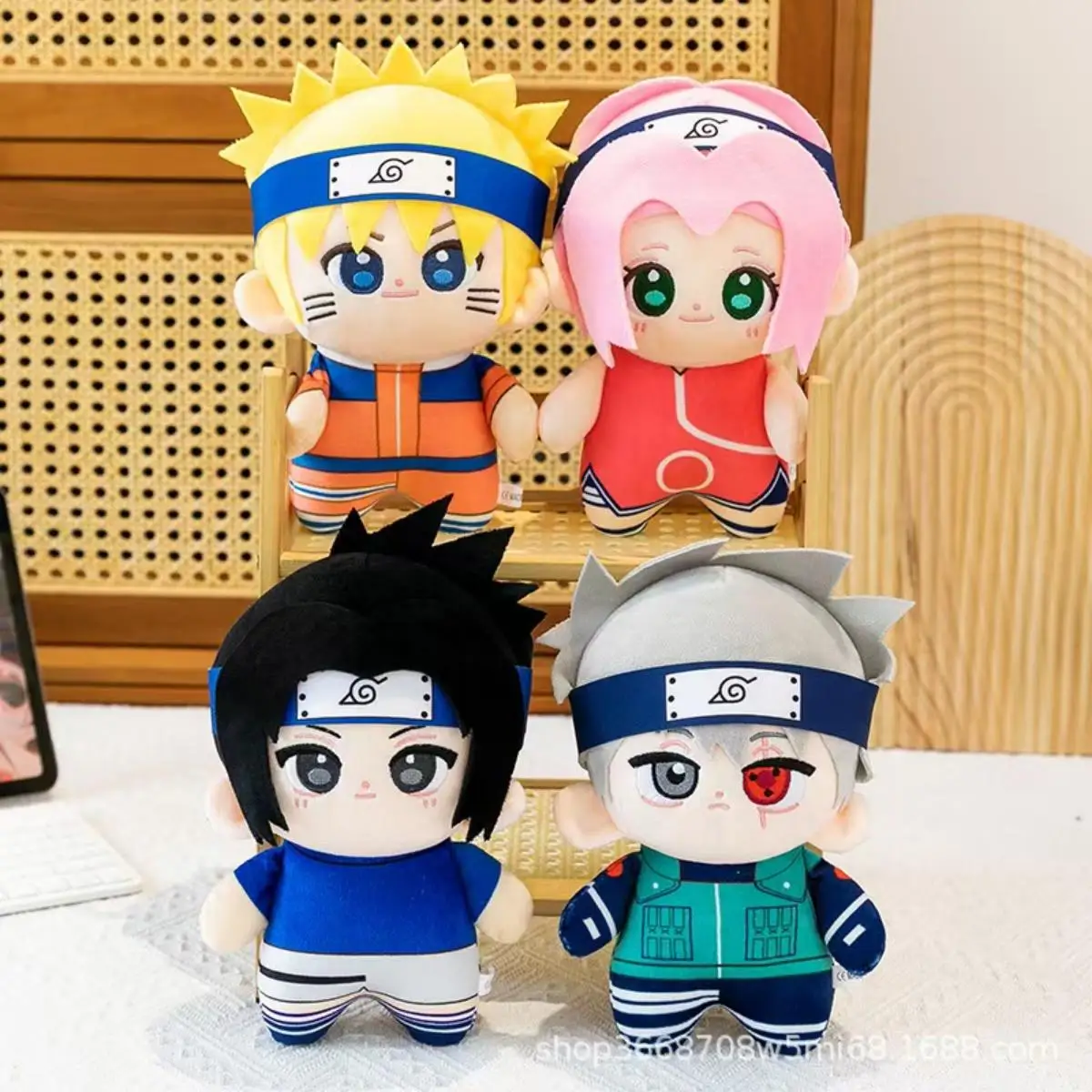 Naruto Anime giocattoli di peluche carino Sasuke Sakura Plushie Kawaii Kakashi roba morbida arredamento della camera delle bambole per il regalo di compleanno