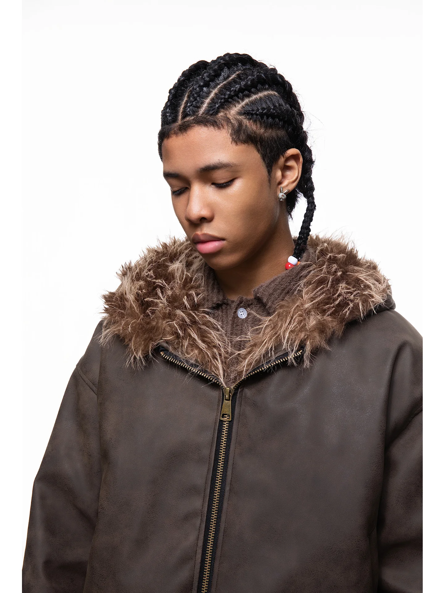 Men's 2025 Winter New Hoodies Parkas Fashion Couple American Style Loose Comfort Warm Jackets Male Long Sleeve PU Leather Parkas