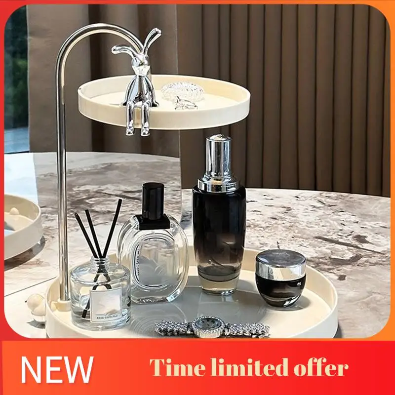 

ABRN-Makeup Organizer Tray Cosmetics Jewelry Lipstick Skin Care Rack Perfume Watch Glasses Key Rack Bathroom Shelf