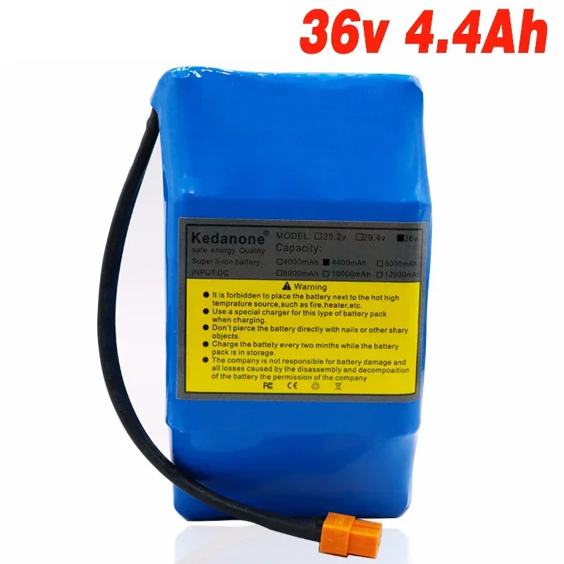 

36V Superior Lithium-ion Rechargeable Battery 4400 MAh 4.4AH Lithium-ion Battery for Electric Self-suction Hoverboard Unicycle