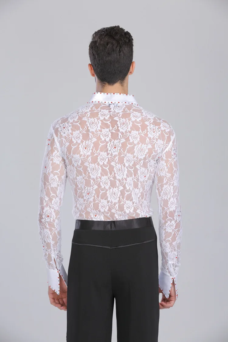 أطفال بنين اللاتينية الرقص الدانتيل أبيض وأسود الملابس الرقص الفالس قاعة الرقص الملابس أداء القمصان الملابس أعلى السراويل