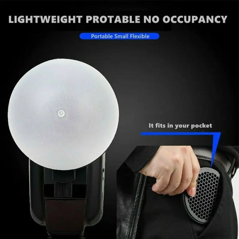 Universal Mount Adapter Magnet Speedlight Control Honeycomb Reflector 4 Color Filters Diffuser Ball