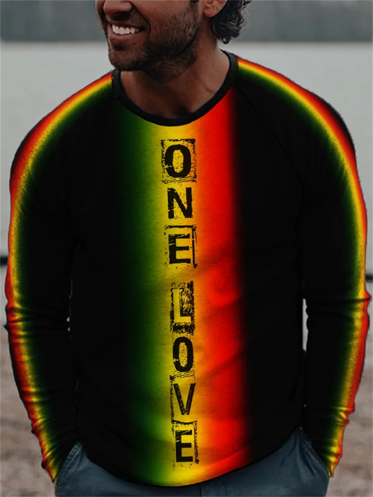 

3D print pattern: men's crewneck sweatshirt, casual style, hip-hop fan biker style