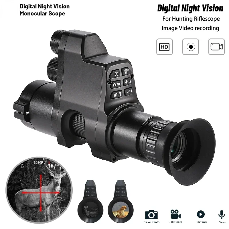 NV4A Digital Night Vision 1080P Video Camera Infrared Monocular Multiple Image Mode Hunting Night Sight Scope 3400mAh battery