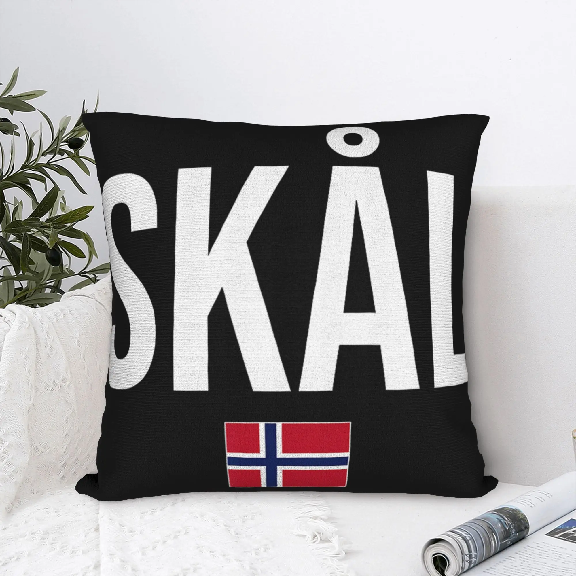 Norway Norwegian Phrases and Sayings Pillow Case  Morden Pillow Cover Soft Pillowcases For Living Room Bed Chair