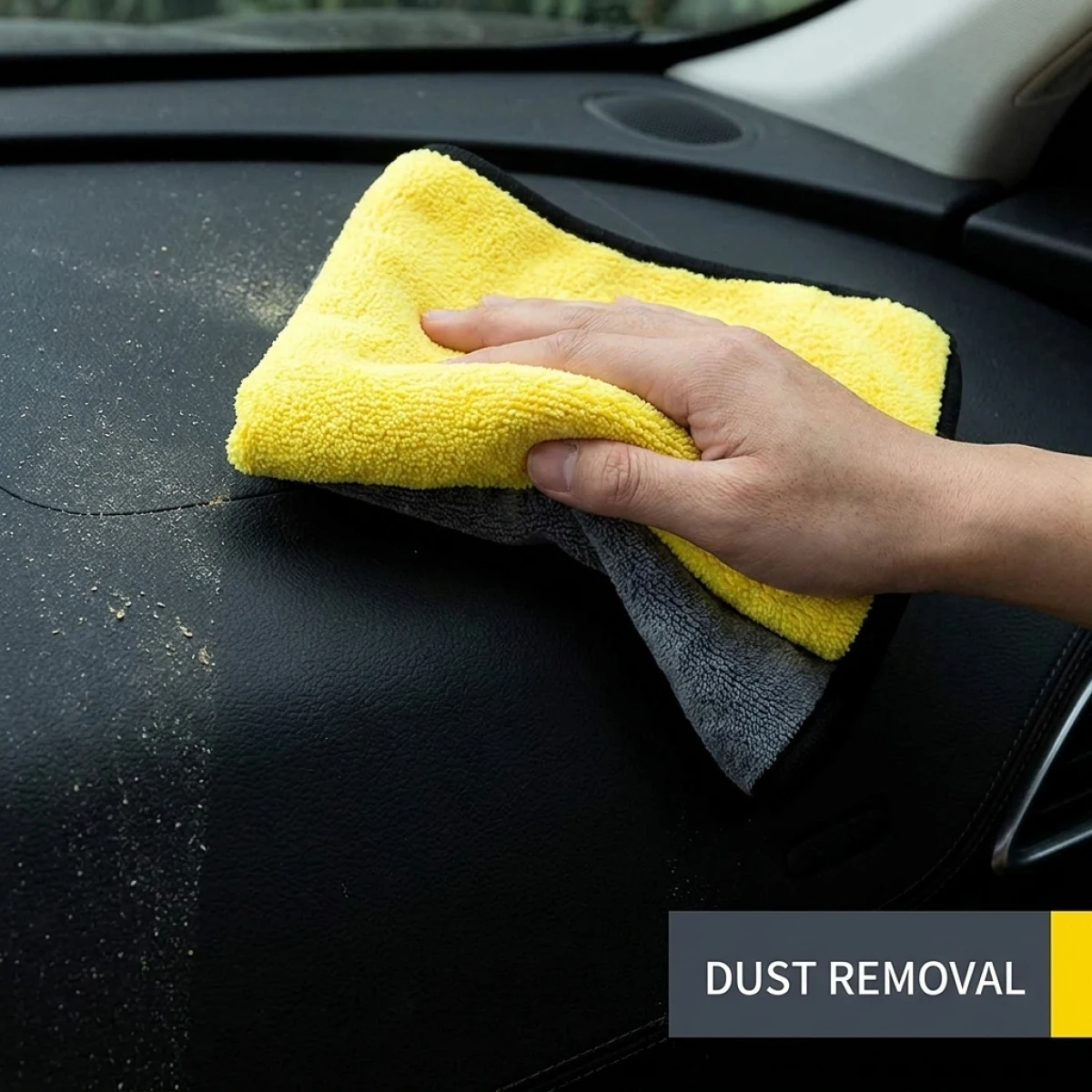 Premium Microfiber Car Towel, Thickened & Lint Free, Strong Vacuuming Water Absorption, Safe for Car Paint, Home&Car Use