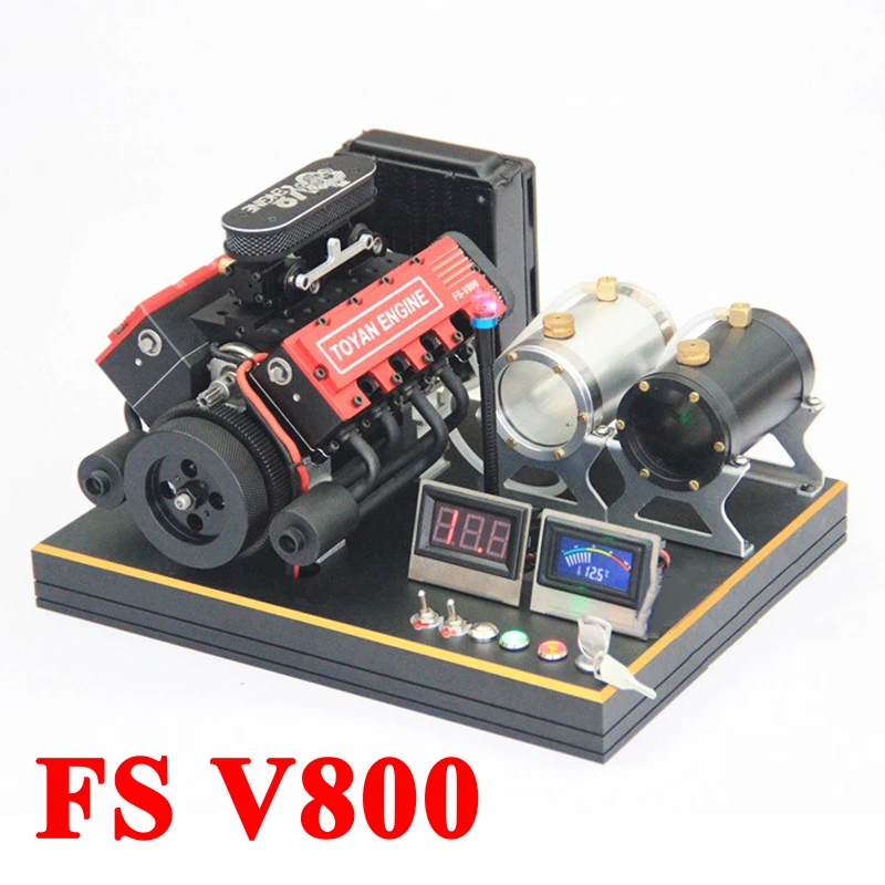 

TOYAN FS-V800 Finished Engine Model Eight-cylinder Water-cooled Engine Finished DIY Assembled Model Set