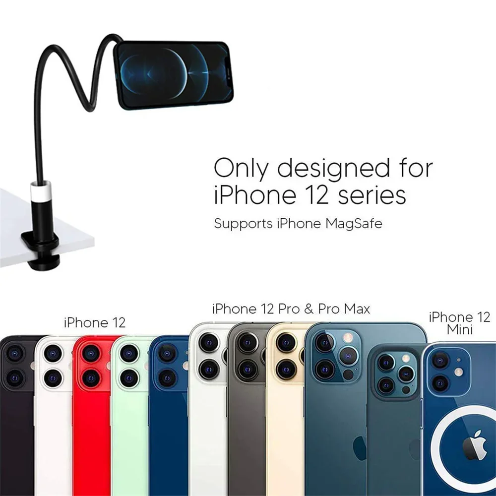 حامل هاتف مغناطيسي قوي لهاتف Iphone 14/13/12 W/ Magsafe فقط - حامل تثبيت على المكتب بجانب السرير قابل للتعديل 360 درجة