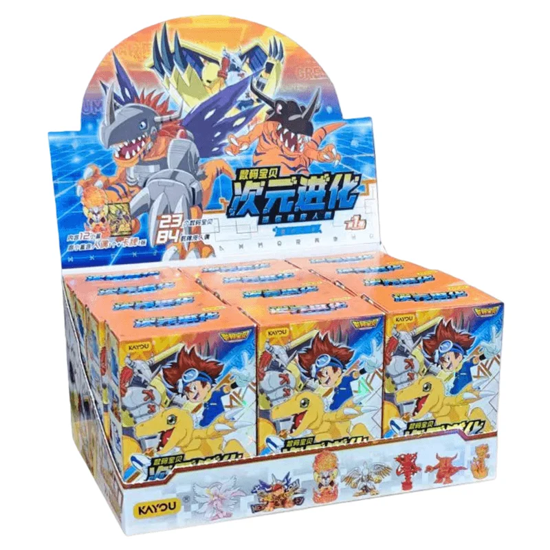 KAYOU Genuine Digital Monster Mini Rubber Figure Dimensional Evolution Series Greymon Angewomon Anime Characters Periphera Toys