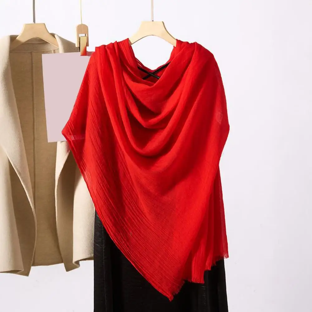 

2025 Women Scarf Shawl Elegant Soft Fabric Scarf Thin Breathable Shawl Winter Outdoor Keep Warm Neck Wamer Scarf Shawl Wrap