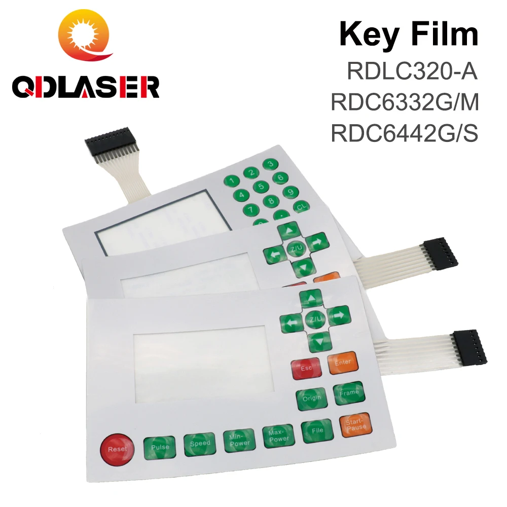 QDLASER Ruida karty sterujące przełącznik membranowy dla RDLC320-A RDC6332M RDC6442S RDC6332G RDC6442G panele klawiatura folii maska