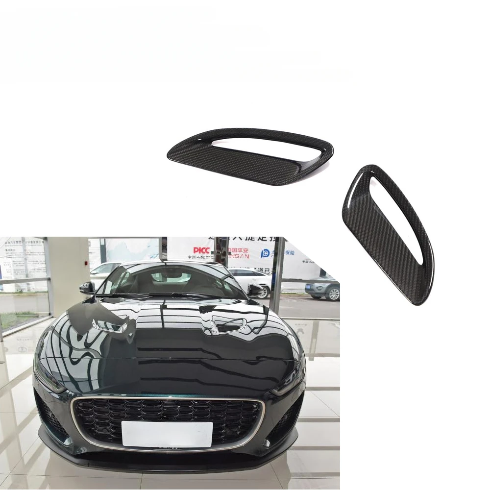 Modify Luxury Dry Carbon Fiber Car Hood Air Vent for Jaguar F-Type 2-Door 2021-2022