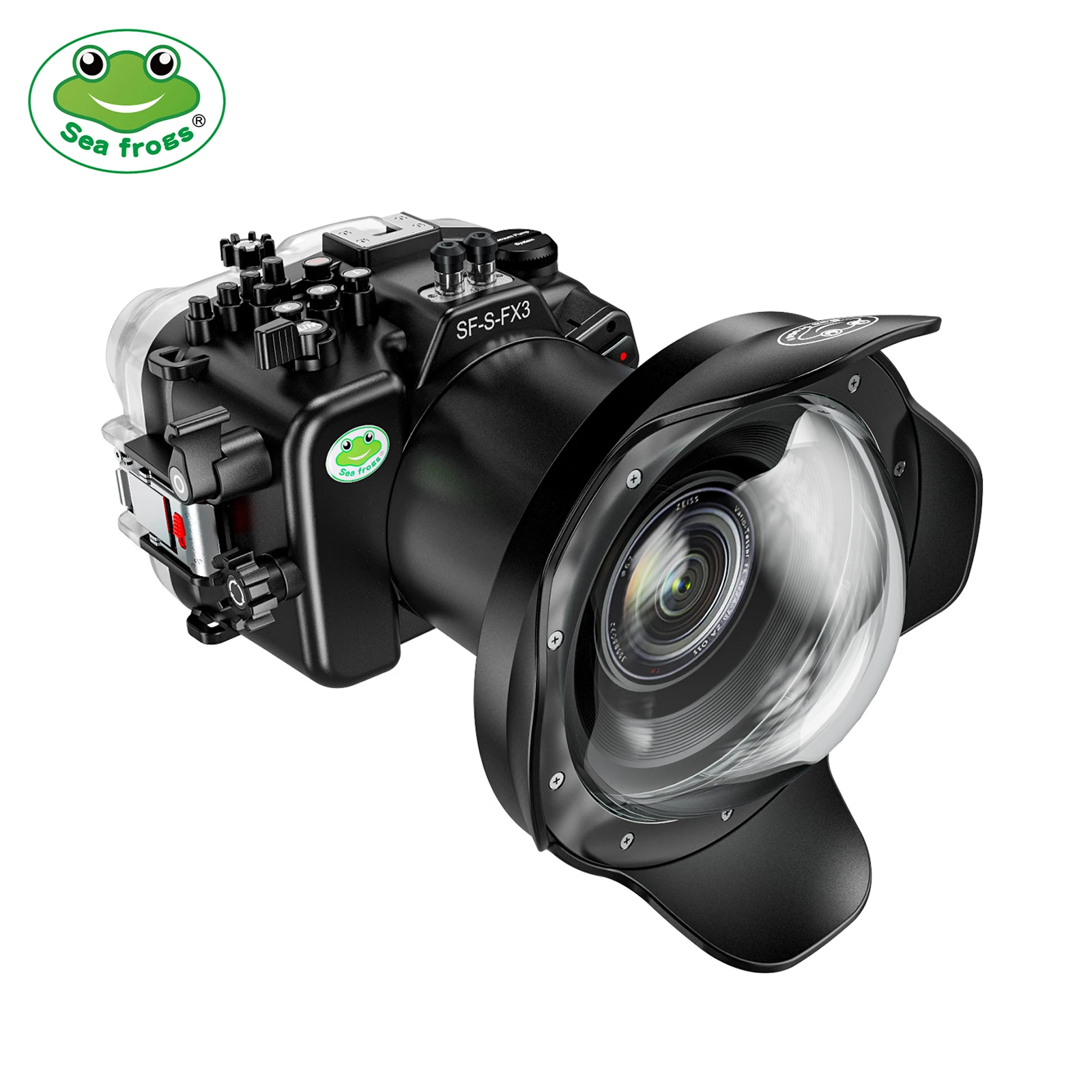 

SeaFrogs Waterproof Camera Case With 6" Plastic Dome Port For SONY FX3 16-35mm 10-18mm 28-70mm Lens