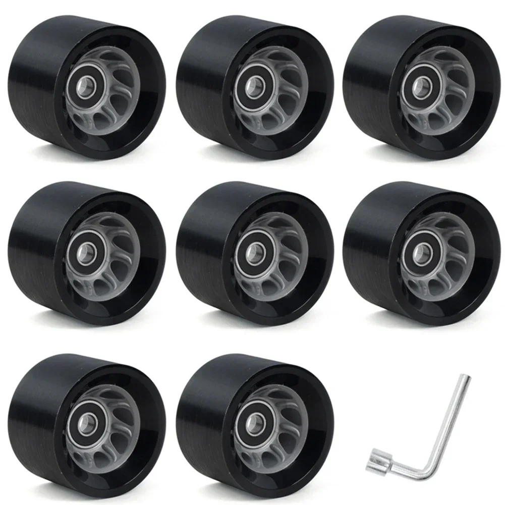 8pcs 58x34mm Roller Skate Wheels For Double-Row Roller Skates Quad Multiple Colors Available  LED Lighting Skating Wheels