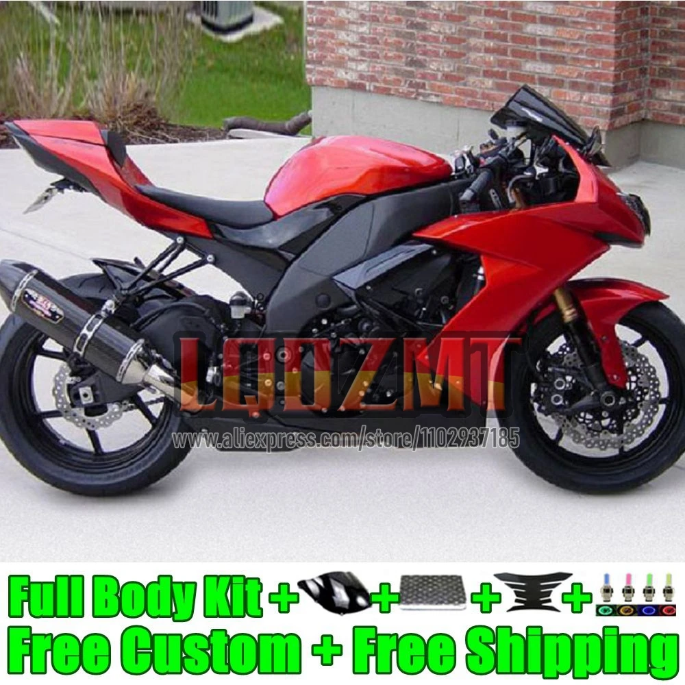 Injection Frame For KAWASAKI NINJA ZX-10R ZX 10 R 10R 1000CC 51No.2 factory red ZX10R 2008 2009 2010 ZX1000 C 08 09 10 Fairing