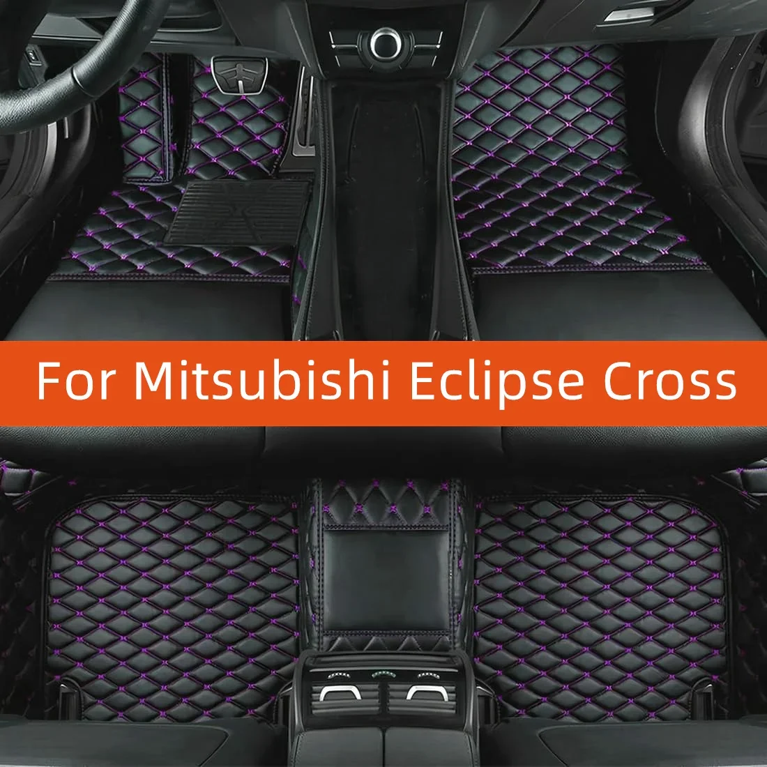 Custom Leather Car Floor Mat For Mitsubishi Eclipse Cross 2020 2021 2022 2023 2024 2025 2026 2027 2028 Car Mat Interior