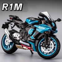 Large Size 1:9 R1M R1250GS Motorcycle Model Toy Alloy Body Rubber Tires Shock Absorption Vehicle Models Home Decoration Gifts