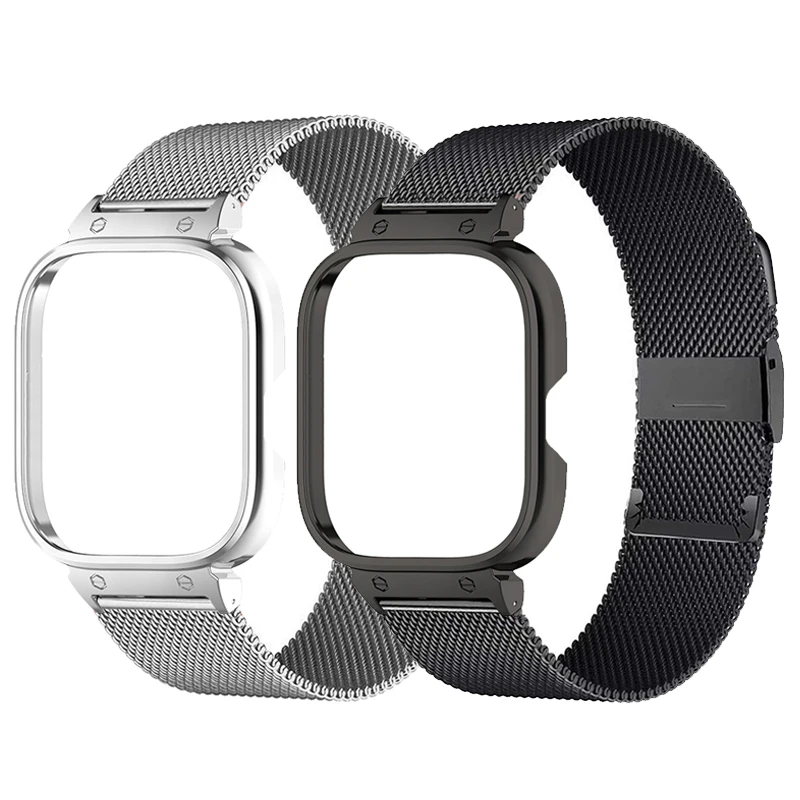 For Redmi Watch 4 Strap Case Protector for xiaomi redmiwatch 4 Metal Bracelet Cover for redmi watch 4 Watchband Protective frame