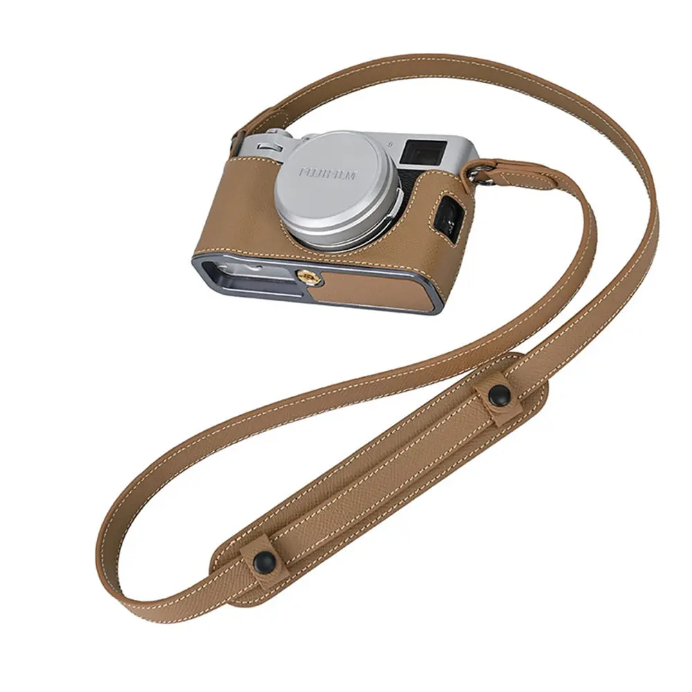 Luxury Genuine Leather Camera Strap for Mirrorless Cameras - Stylish Neck Lanyard for Nikon Canon Sony Fujifilm