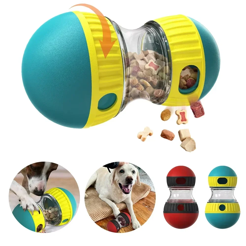 

Interactive & Movement Dog Toy Puzzle Rolling Ball for Puppy Adjustable Leaky Food Dispenser Slow Feeder Training Games for Dogs