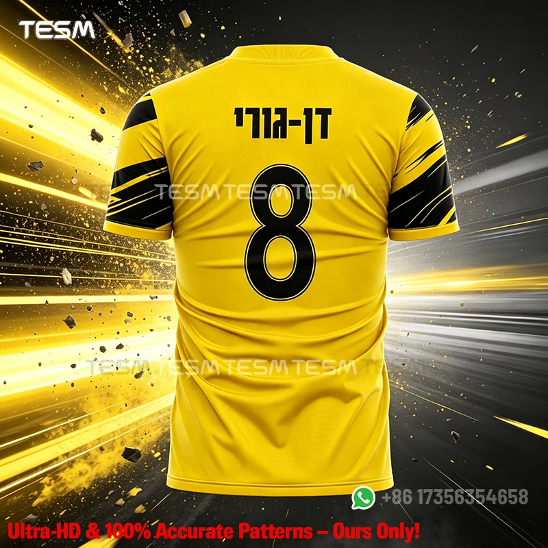 TESM Men Jersey 3D HD Printed Breathable Short-Sleeve Parent-Child Fan Football & Running Shirt