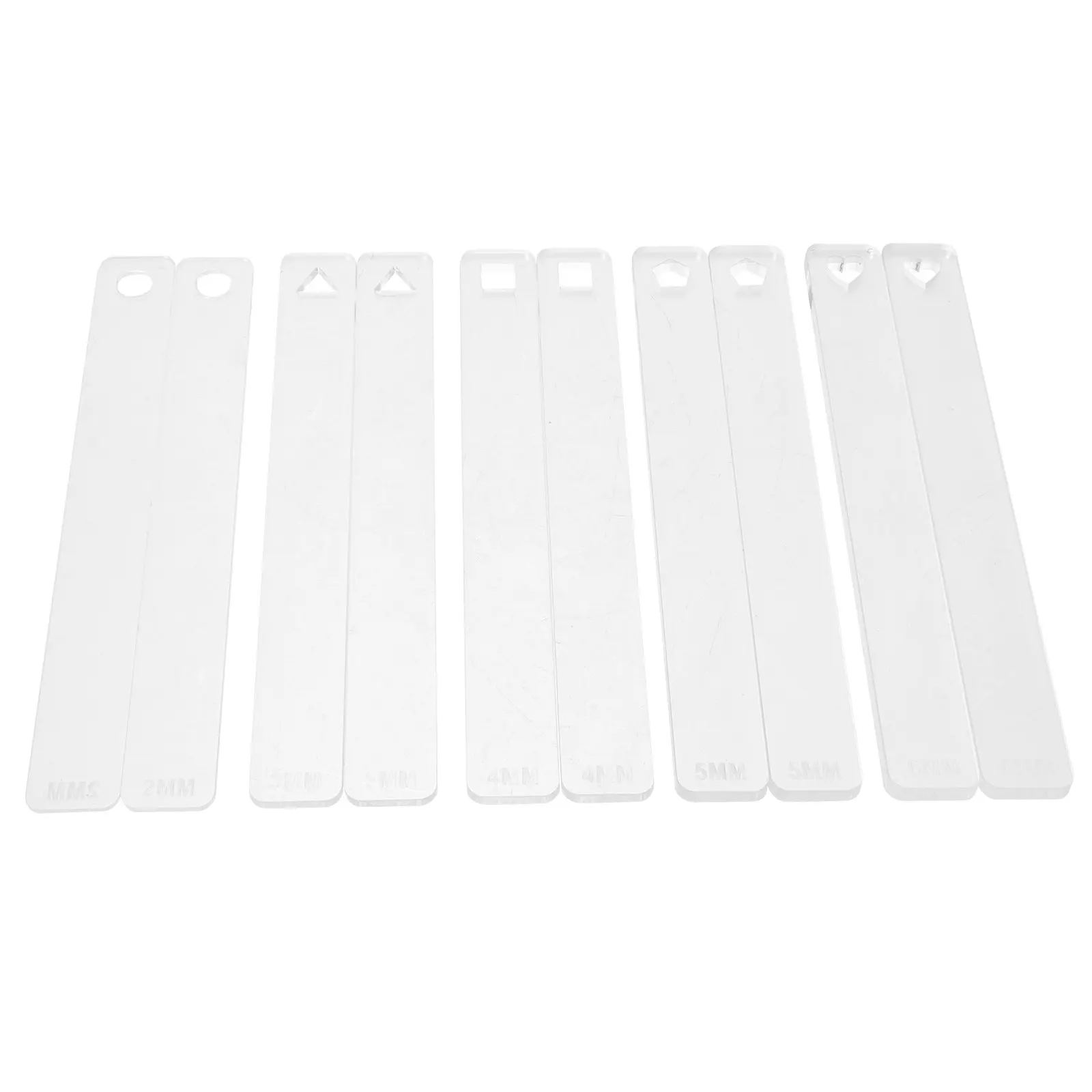 10Pcs Pottery Tools Supplies Acrylic Rolling Depth Guide Sticks Polymer Clay Thickness Ruler Pottery Rolling Pin Guides Ceramic