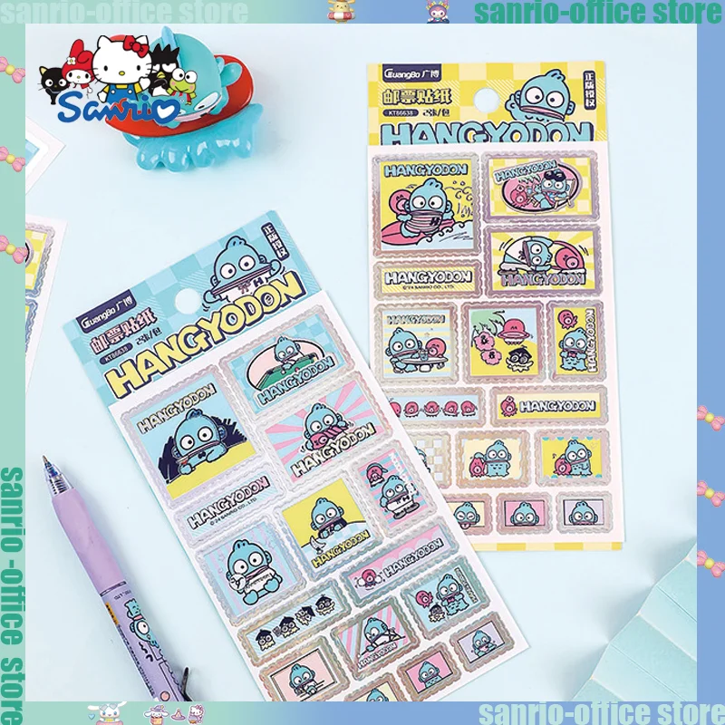 20pcs Stationery Stickers Sanrio Hangyodon Stickers Packs Clown Fish Hanton Stamp Stationery Stickers Creative Decor For Student