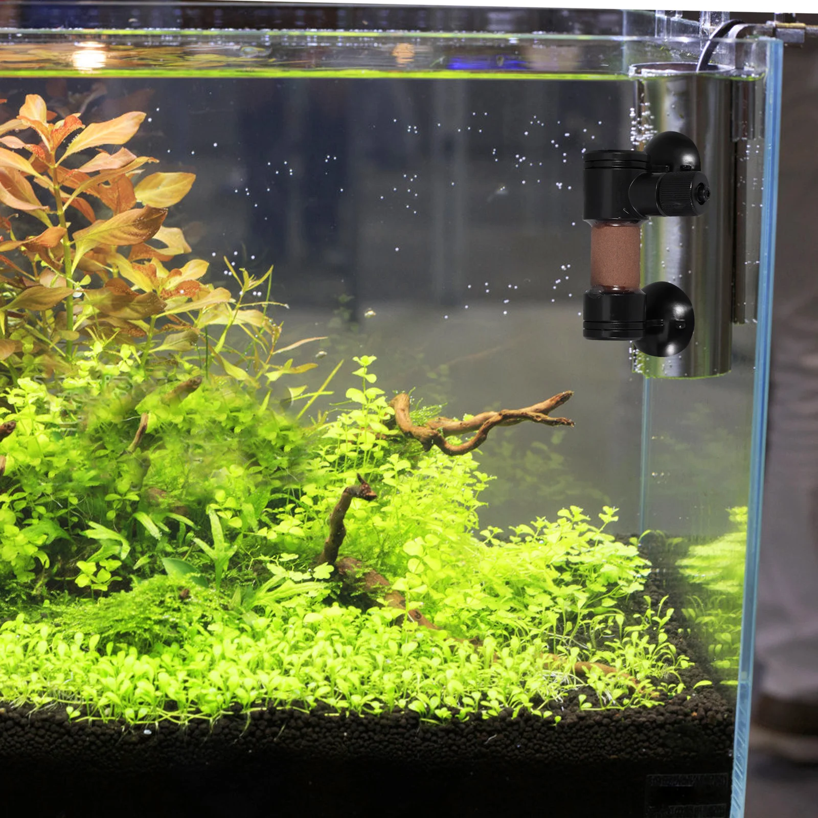 

Aquarium Carbon Bubble Counter Durable Steel Diffuser for Healthy Aquatic Plants Freshwater Marine Tanks Aquarium Stone