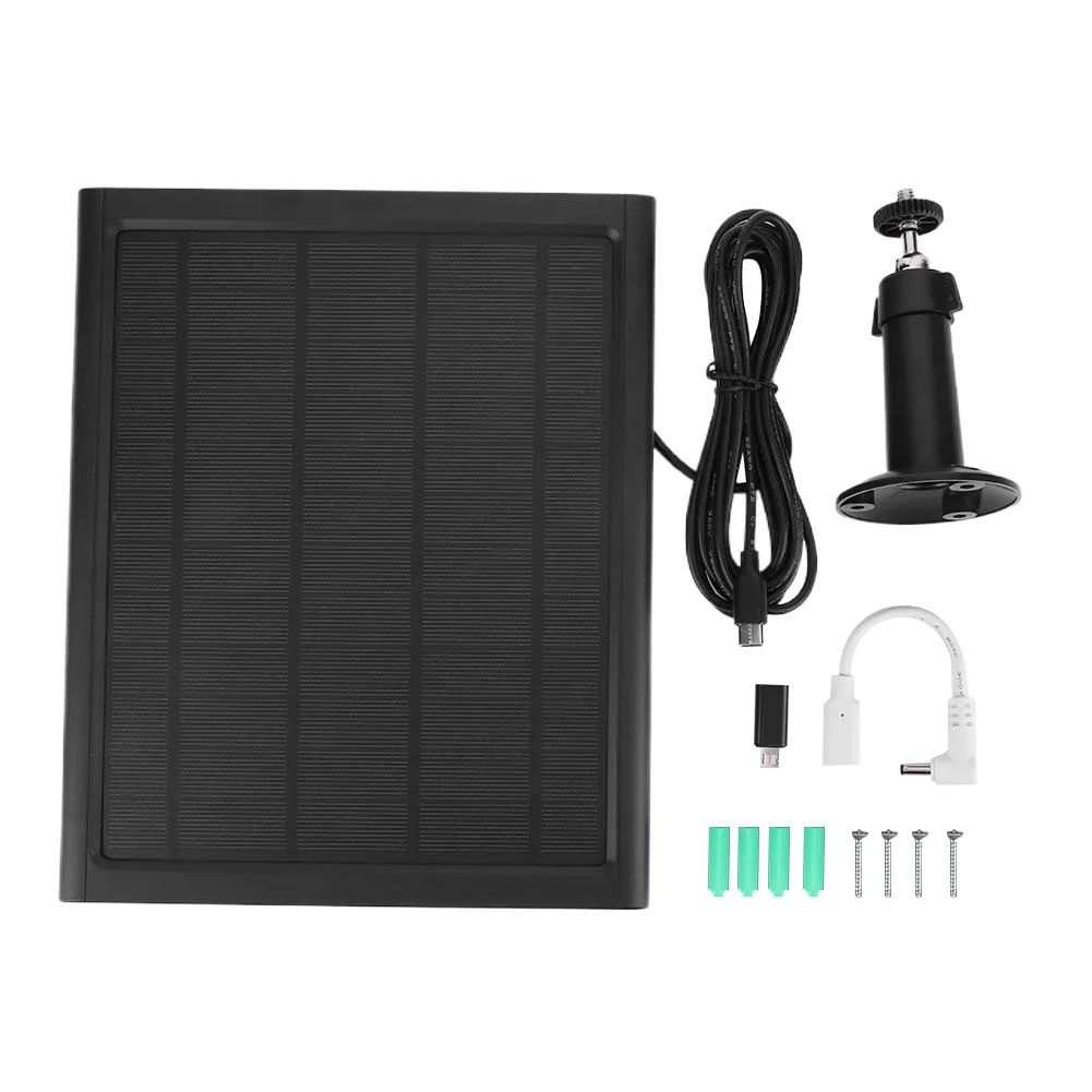

6W 6V Solar Panel with USB-C/Micro USB Port for Security Camera (CSP6W-T-B)