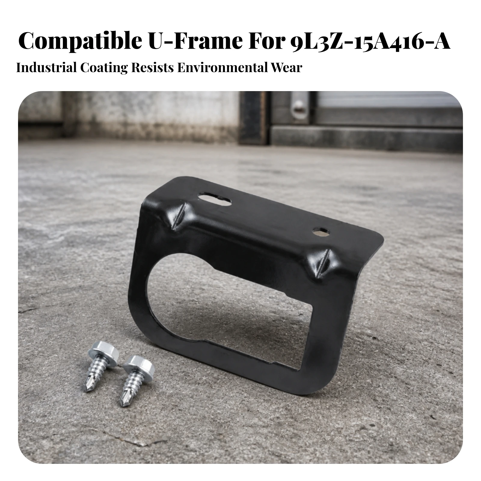 Black Metal Mounting Bracket Open-Frame Flat Metal Brace with Screws Straight Flat Mending Plate Compact Hardware Long Lasting