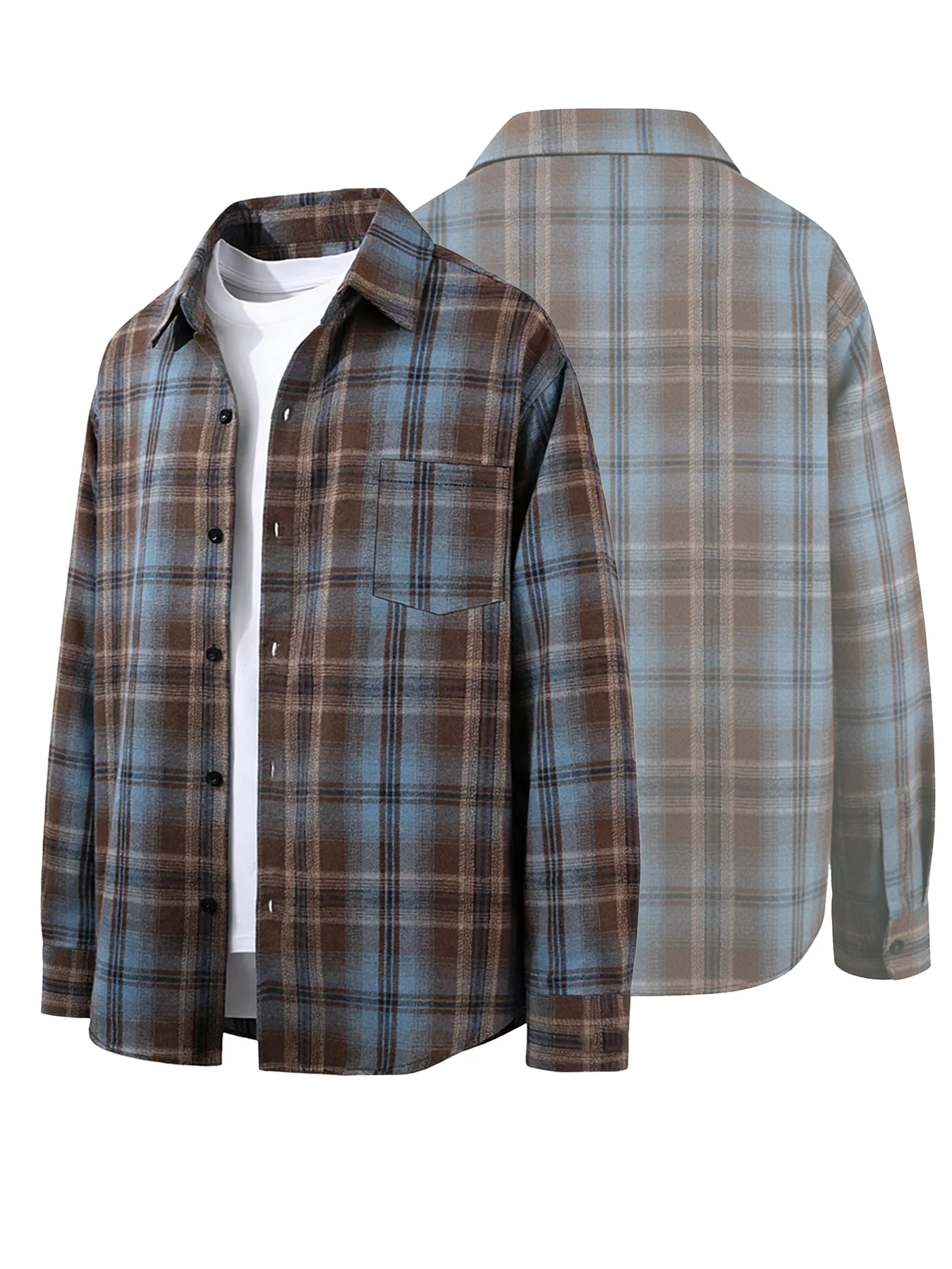 

Модная клетчатая рубашка с длинными рукавами в американском стиле для мужчин, весенне-осенняя винтажная универсальная повседневная верхняя рубашка