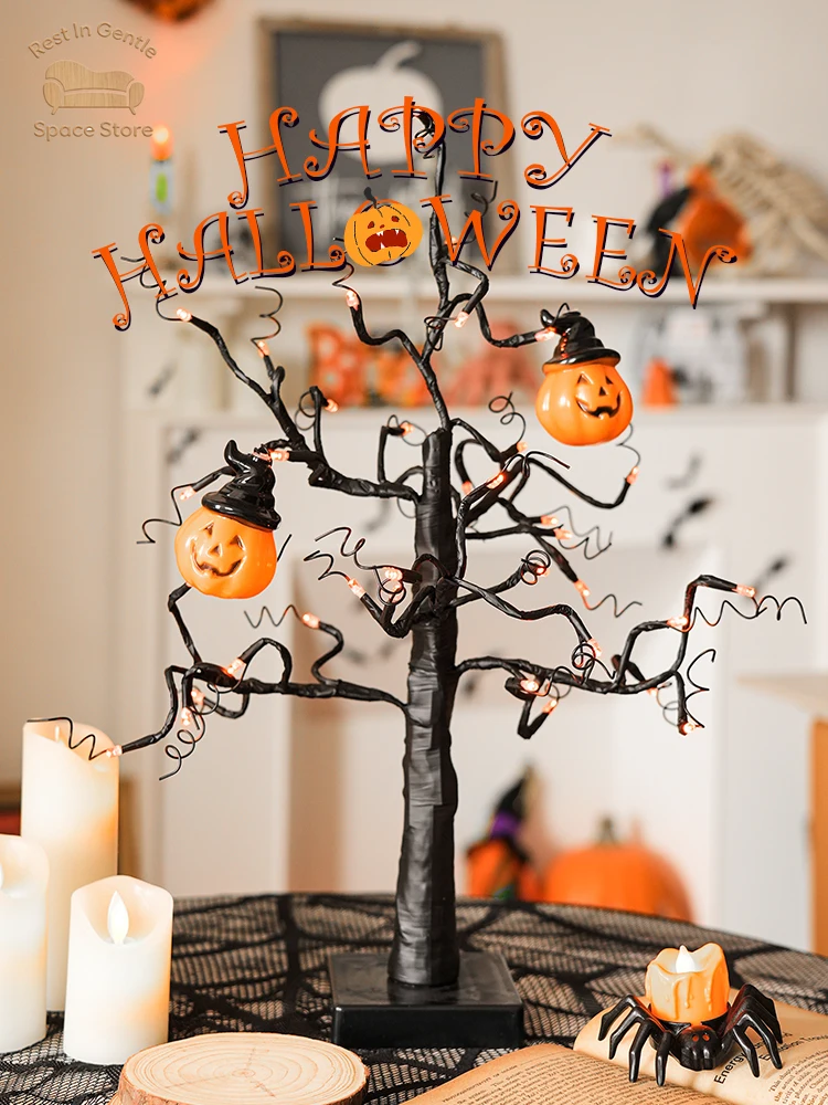 Pumpkin Lighting Props Theme Store Indoor Bar Dress Up Scene Arrangement Ornament Ambient Light