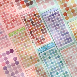 6 pz Kawaii colorato rotondo Dot Washi Sticker fai da te Decoraitve diario Collage Scrapbooking materiale libro etichetta adesivi cancelleria