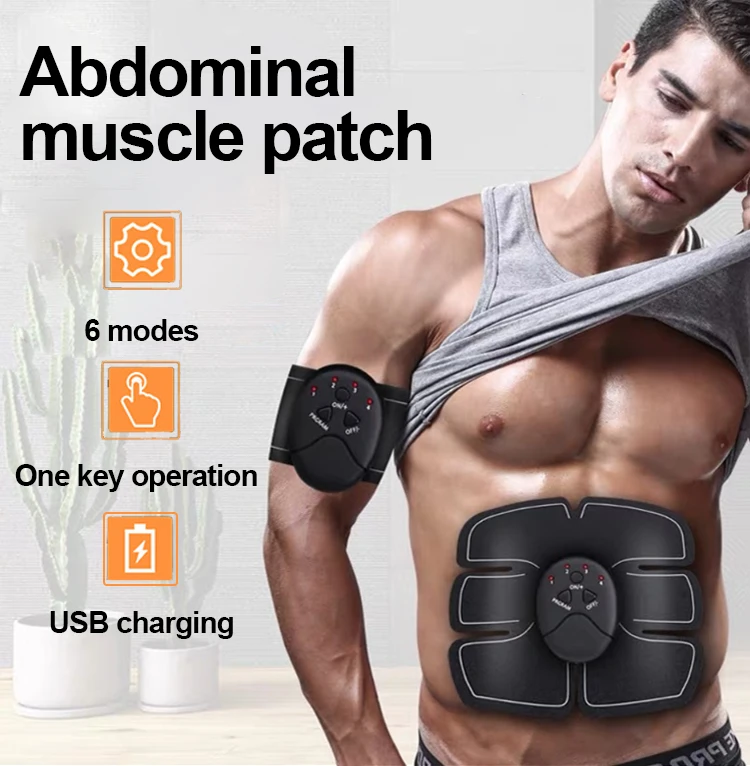 Wireless Usb Ceinture Abdominale Electro Stimulant Pad Ems Muscle Abs Abdominal Stimulator Belt