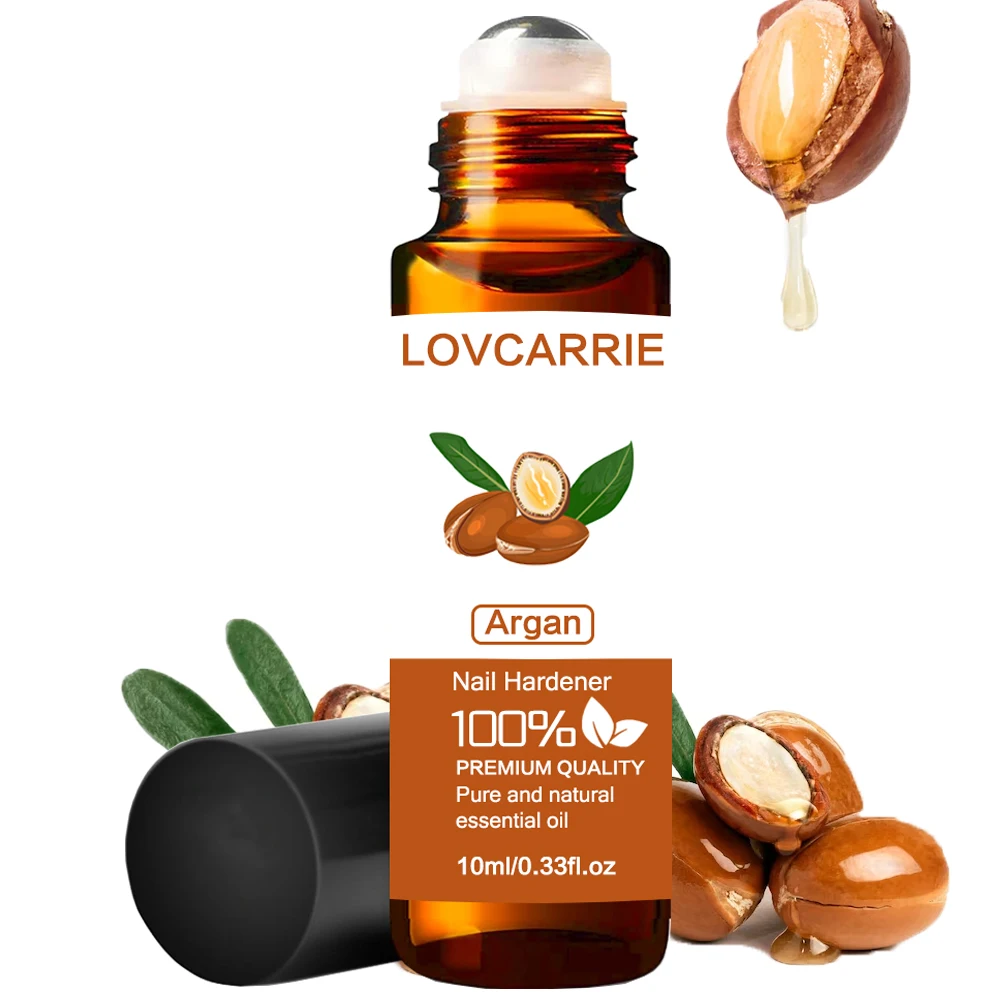 LOVCARRIE-Argan Natural Endurecedor de Pregos, Óleo Essencial, Óleo de Cutícula, Tratamento Nail Art, Reparar Unhas Danificadas, Qualidade Premium, 10ml