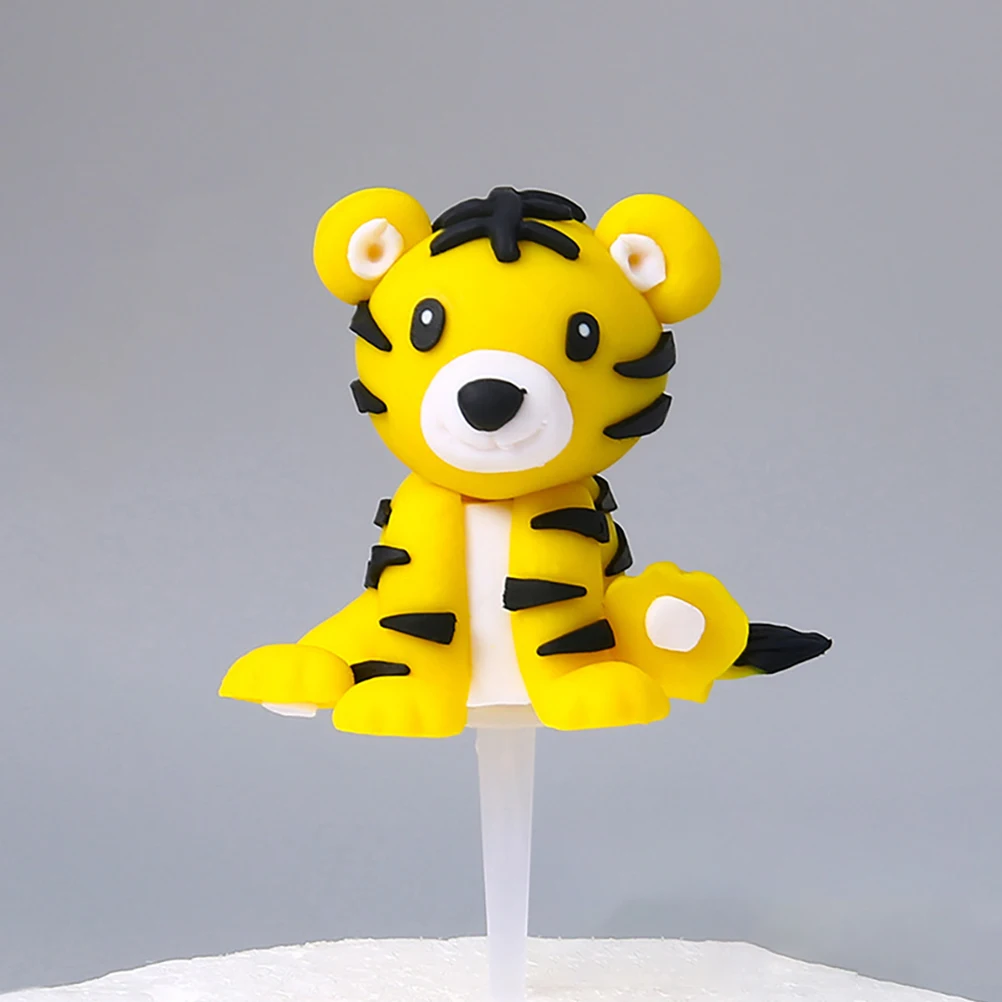 

5Pcs Birthday Cake Picks Animals Toppers Cartoon Cake Decorations Dessert Inserts Party Supplies Dessert Topper