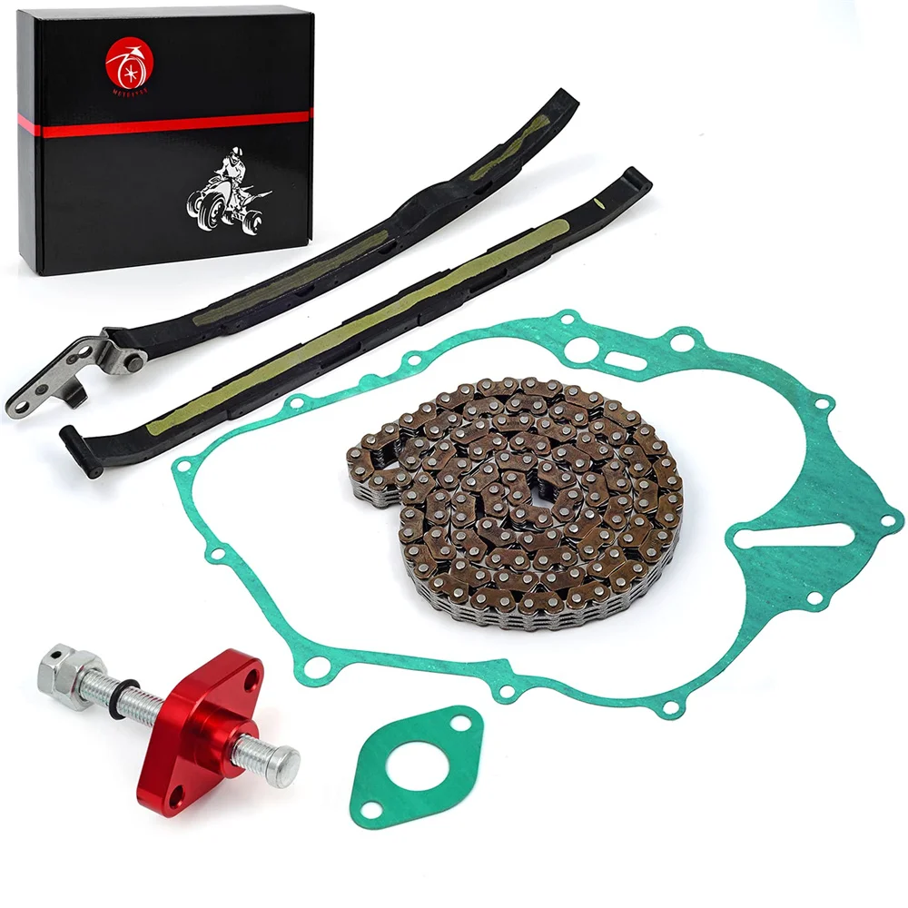 Cam Timing Chain Cam Chain Guides Tensioner and Gasket for Yamaha Raptor 660 YFM660 2001-2005 94591-40126-00 34K-1223/41-00-00