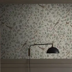 watercolor Sangfaglar wallpaper with beautiful songbirds and butterflies depicted amongst mulberry tree branches and sweet mock