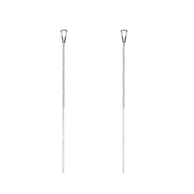 Women's Box Chain Tassel Drop Earrings, Trendy Design
