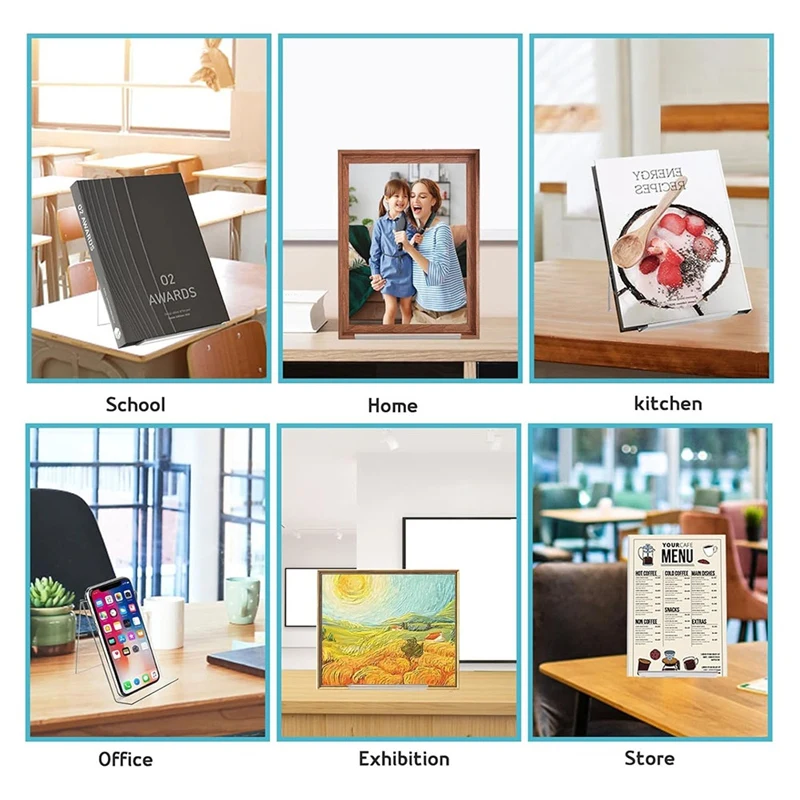 

Кронштейн, 6-пак. акриловая подставка для книг, прозрачный мольберт для книг, акриловая подставка для книг, держатель для демонстрации комиксов, альбомов