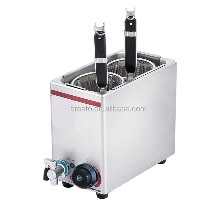 Commercial Use Stainless Steel 2-Basket Counter Table Top Electric Noodle Pasta Cooker