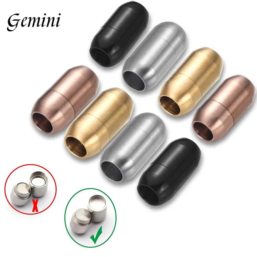 

10pcs Stainless Steel Magnetic Clasps Original Color Fastenin for Leather Cord Buckle Bracelet DIY Connectors Jewelry Making