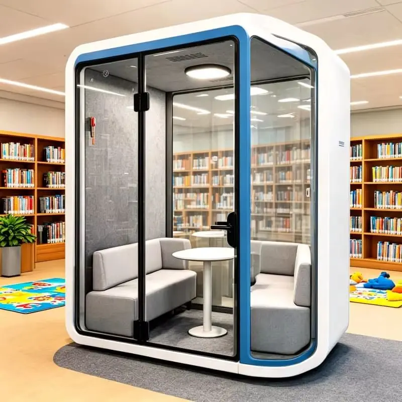Movable Soundproof Pod Acoustic Booth Office Cabin with Casters for Hot Desk Temporary Workspace Customized High Quality