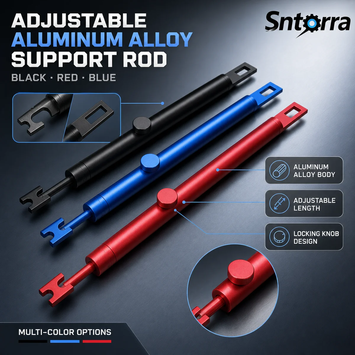 Aluminum Alloy Extendable Pole for Car Body Film Application Paint Spraying Car Door Support Beauty Polishing Garage Organizatio