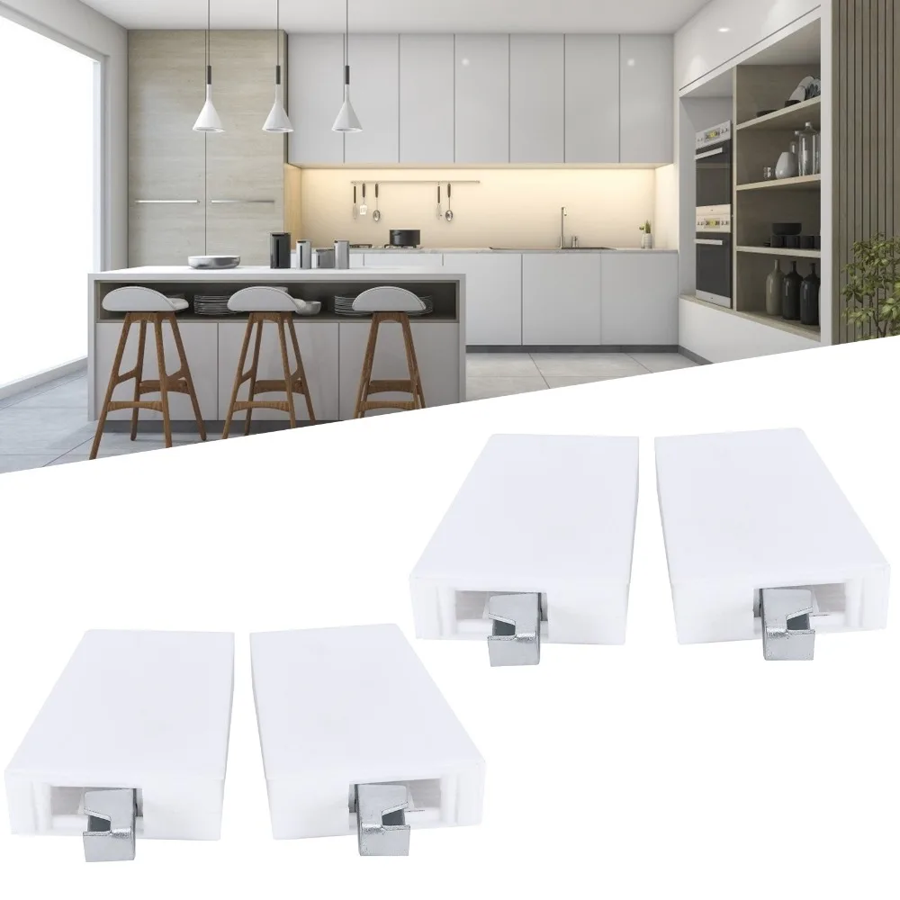 4pcs Durable Adjustable Cabinet Hanger Bracket Sturdy White Cabinet Mounting Plate Wall Hanging Bracket Wall Mounted Cabinet