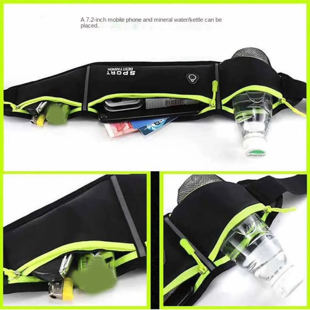 

Waterproof Running Waist Bag Invisible Lightweight Marathon Jogging Bag Portable Reflective Strip Running Belt Pouch Fitness