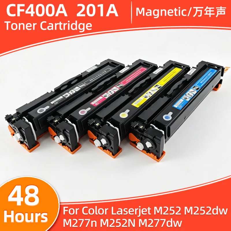 CF400A CF401A CF402A CF403A toner cartridge compatible for HP Color Laserjet M252 M252dw M277n M252N M277dw printer 201A toner