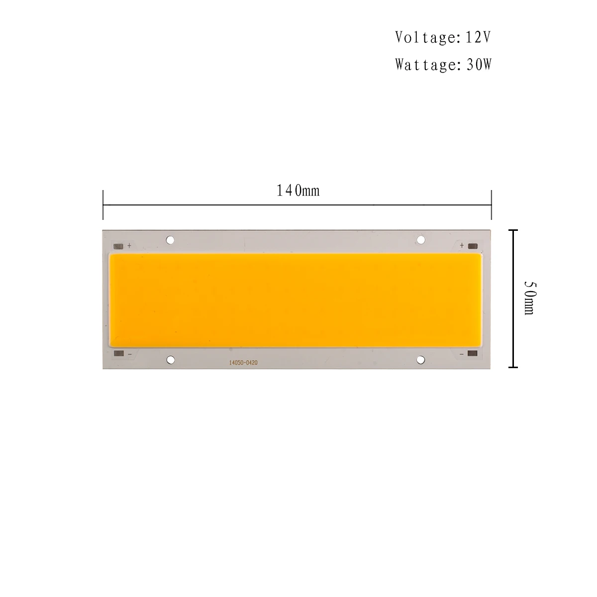 Módulo de matriz de Chip LED de alto brillo cuadrado, 30W, COB, 12V, adecuado para automóviles, trabajo y hogar